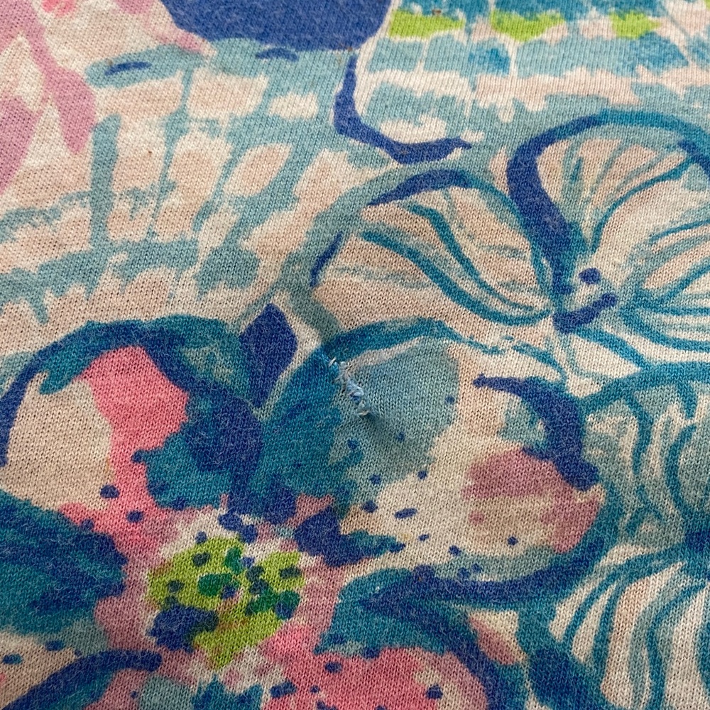 🎈Lilly Pulitzer Girls Mini Kristen Play Dress in Blue and Pink Floral - Picture 14 of 14